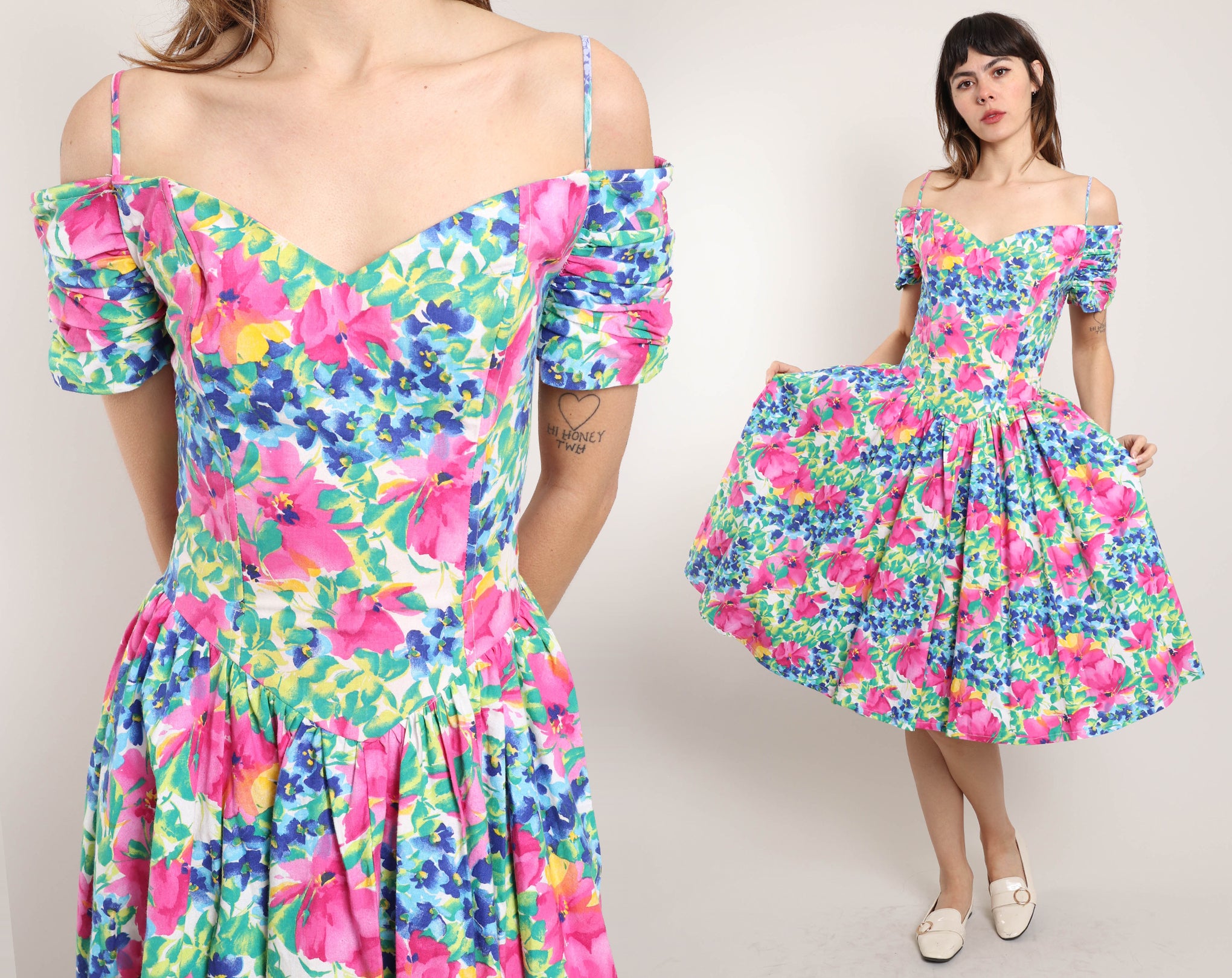 90s floral dress